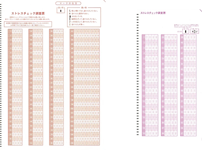 2サイズのマークシート
