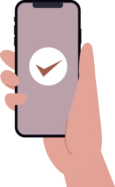 スマホで結果を確認するイメージ