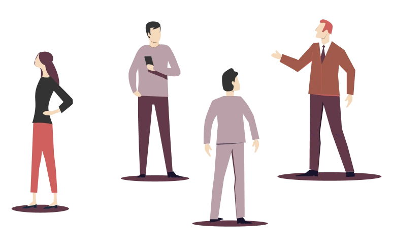 多様な働き方の従業員たち